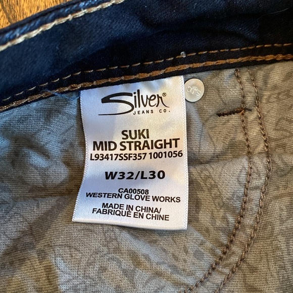 Suki Mid Straight Silver Jeans - w32/l30 - Picture 5 of 8